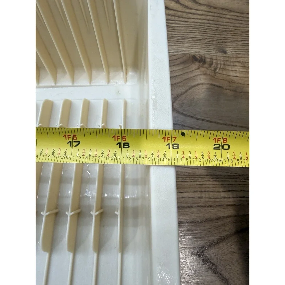 Vintage Rubbermaid 6054 Space Saver Drainer Dish Dry Rack Plastic Almond Beige - Picture 11 of 12